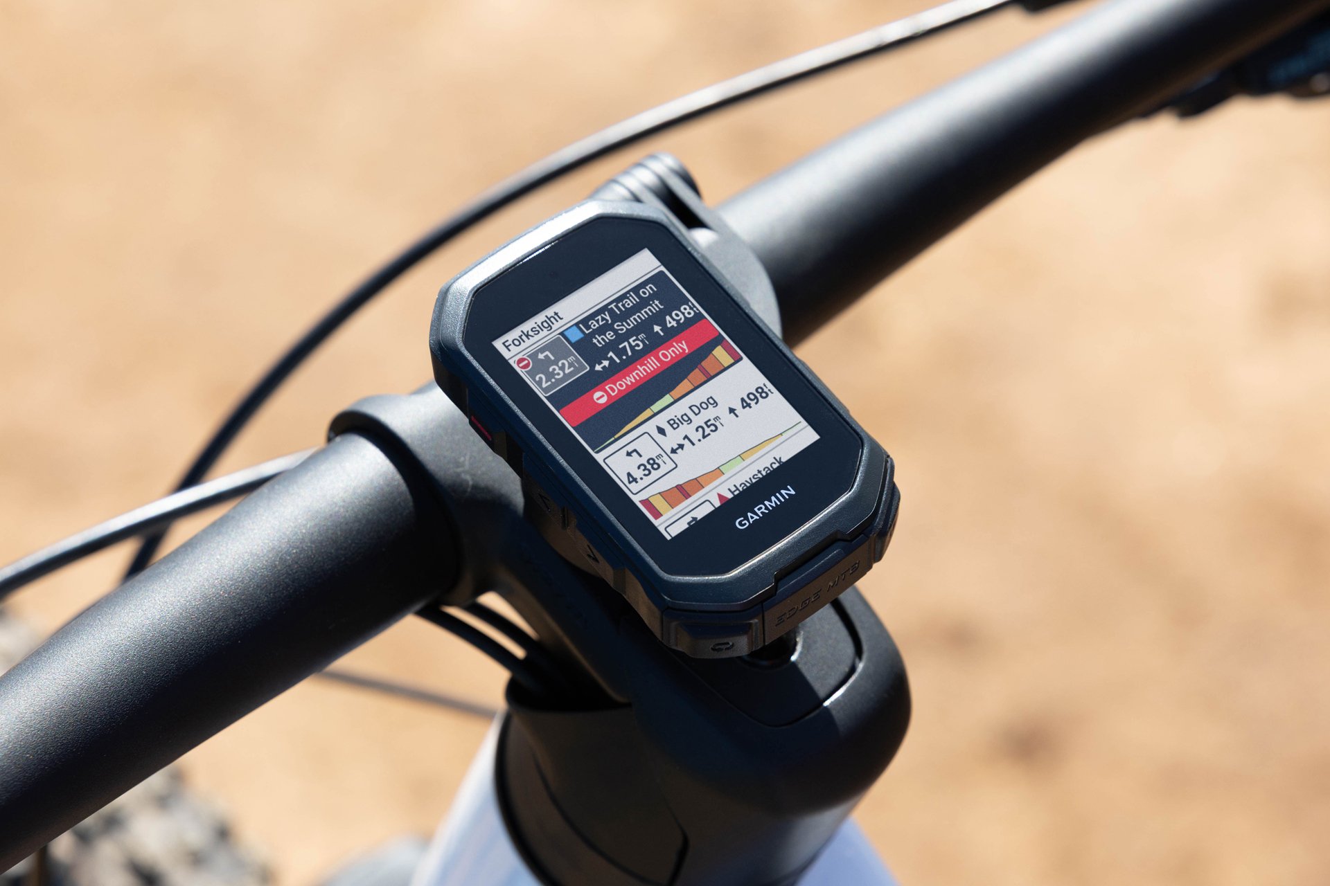 Garmin Edge MTB Map Menu 1
