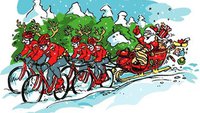 Santa with mtb reindeer