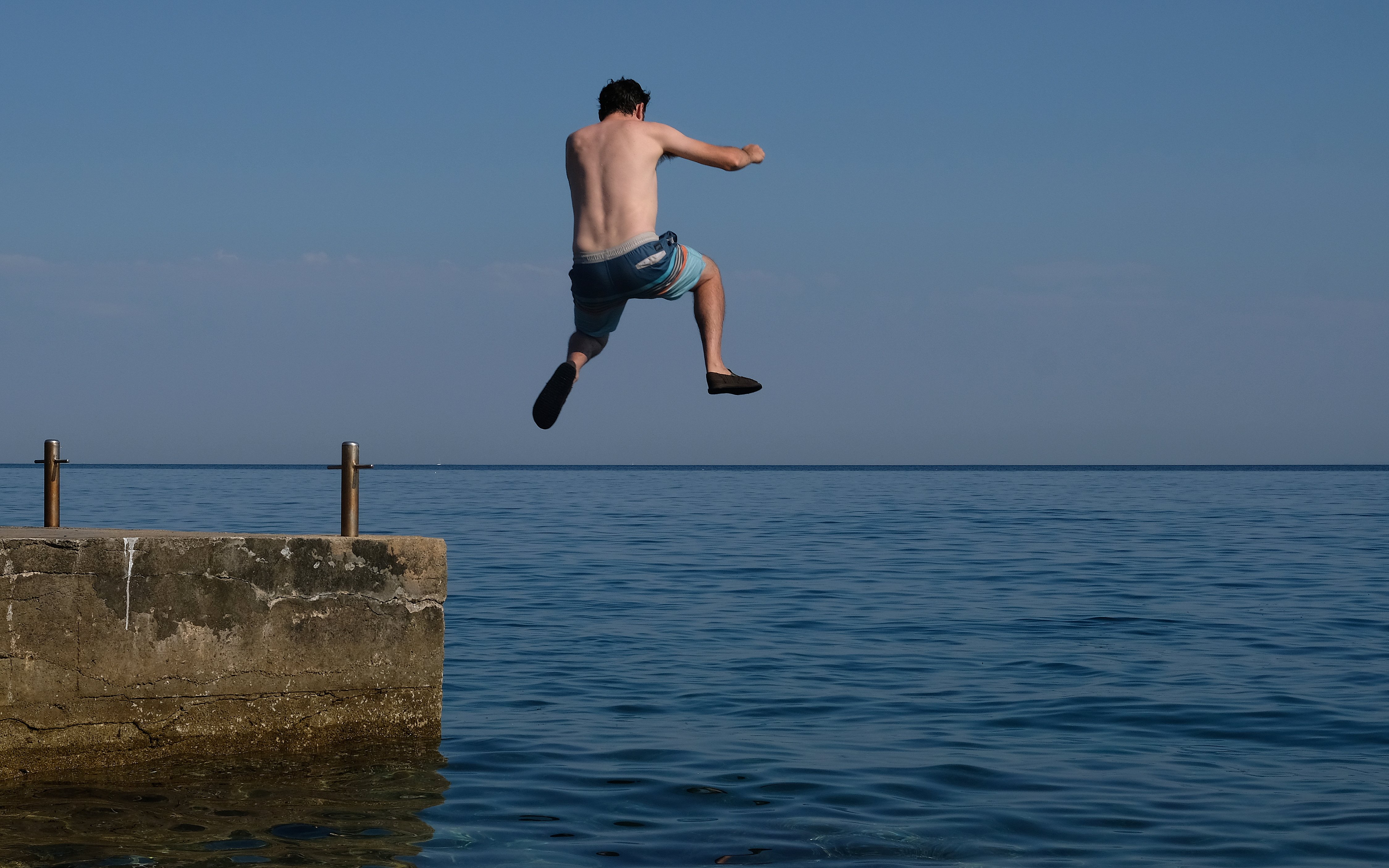 Selfie - Jumping into the water