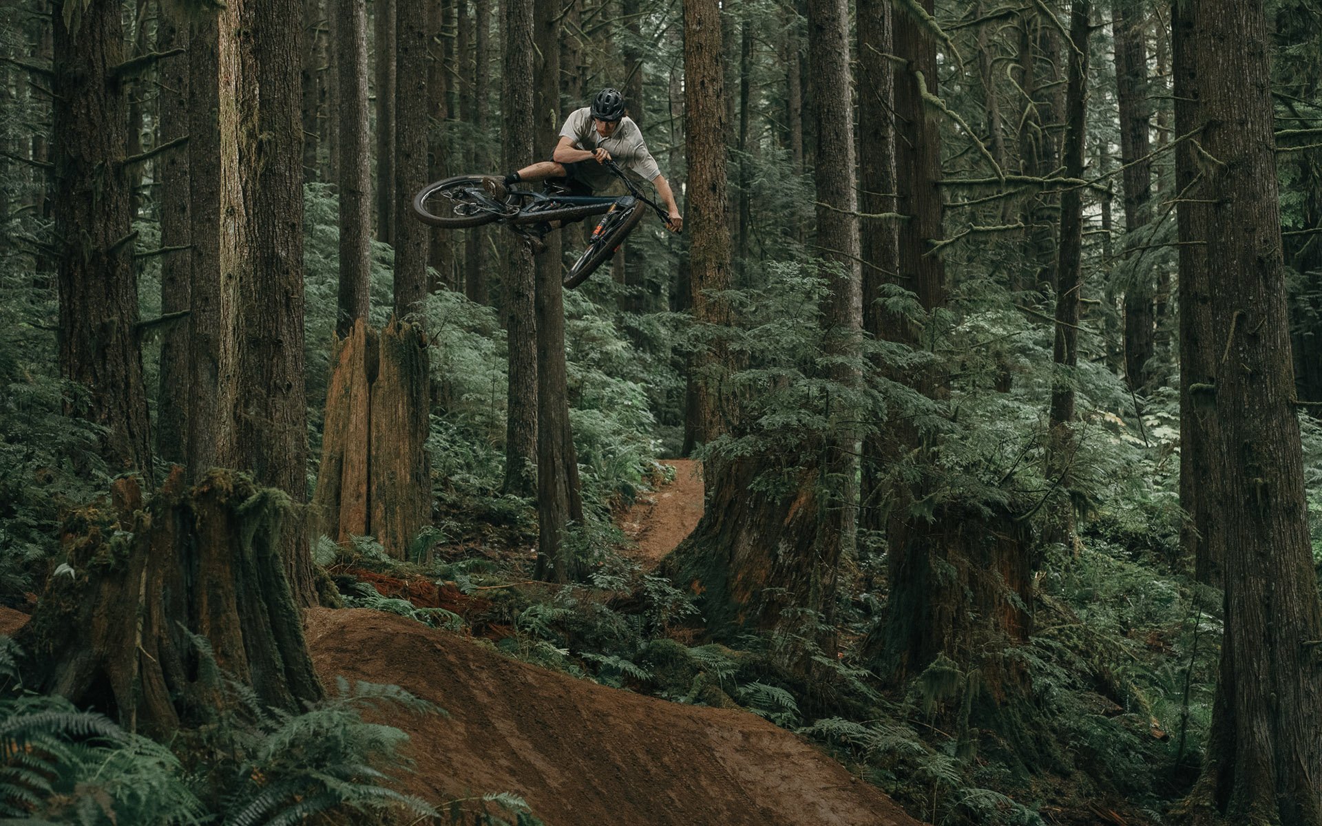 Fraser Brown (OneUp Service Manager) on Airplane Mode in Squamish - by Margus Riga