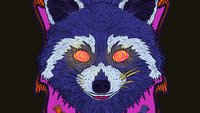 A raccoon that may or may not have taken acid.