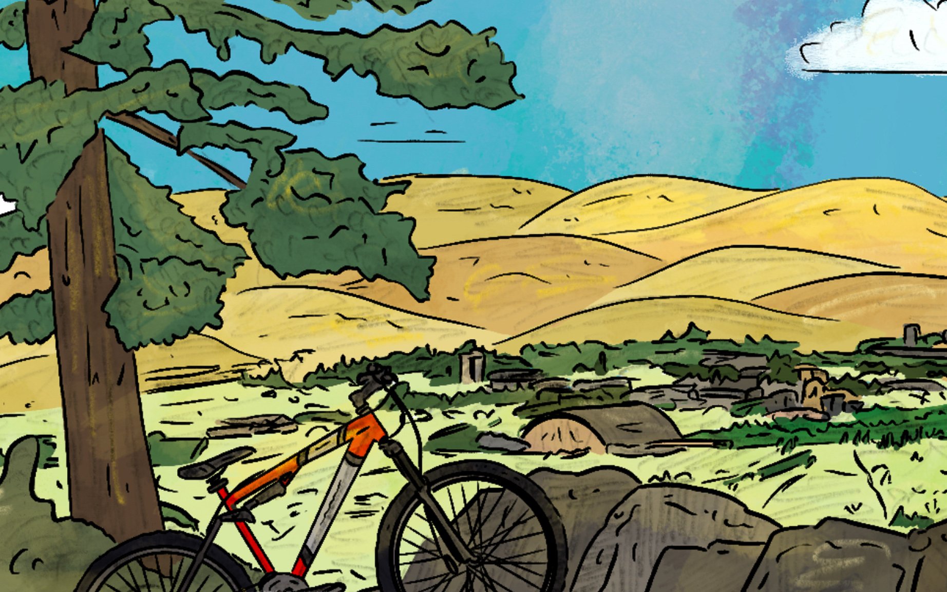A bike overlooking the Palouse