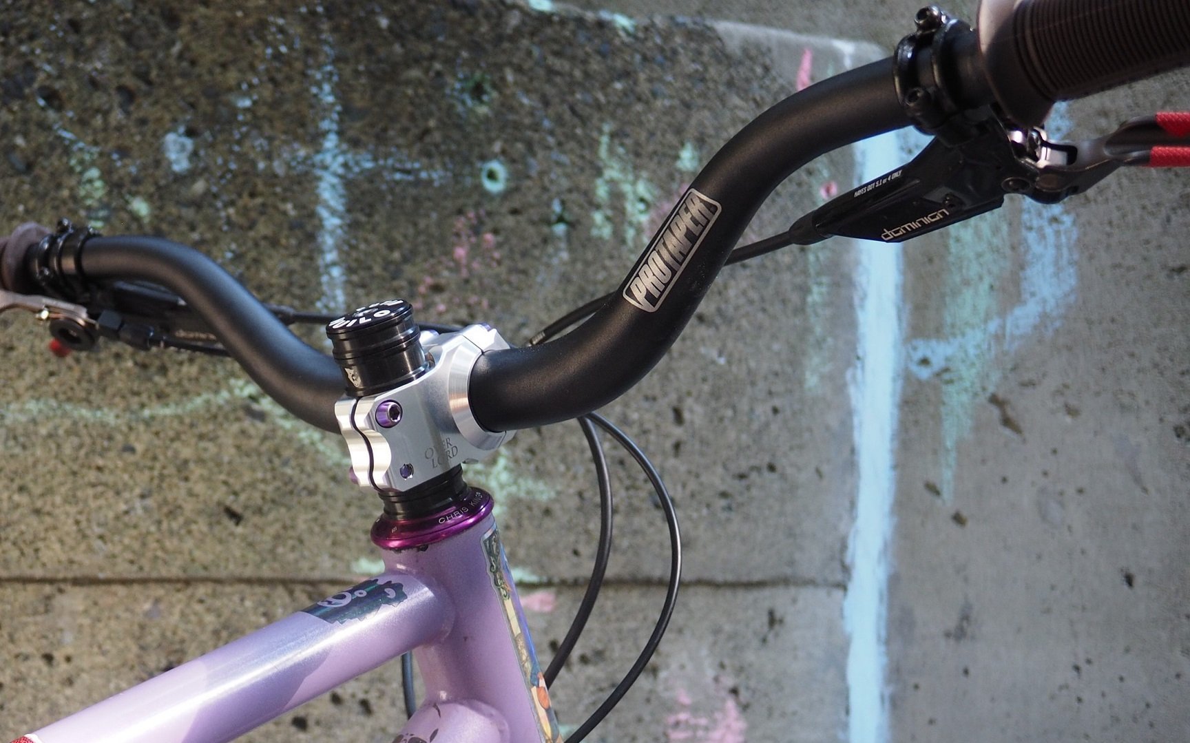 Wider handlebars shorter online stem