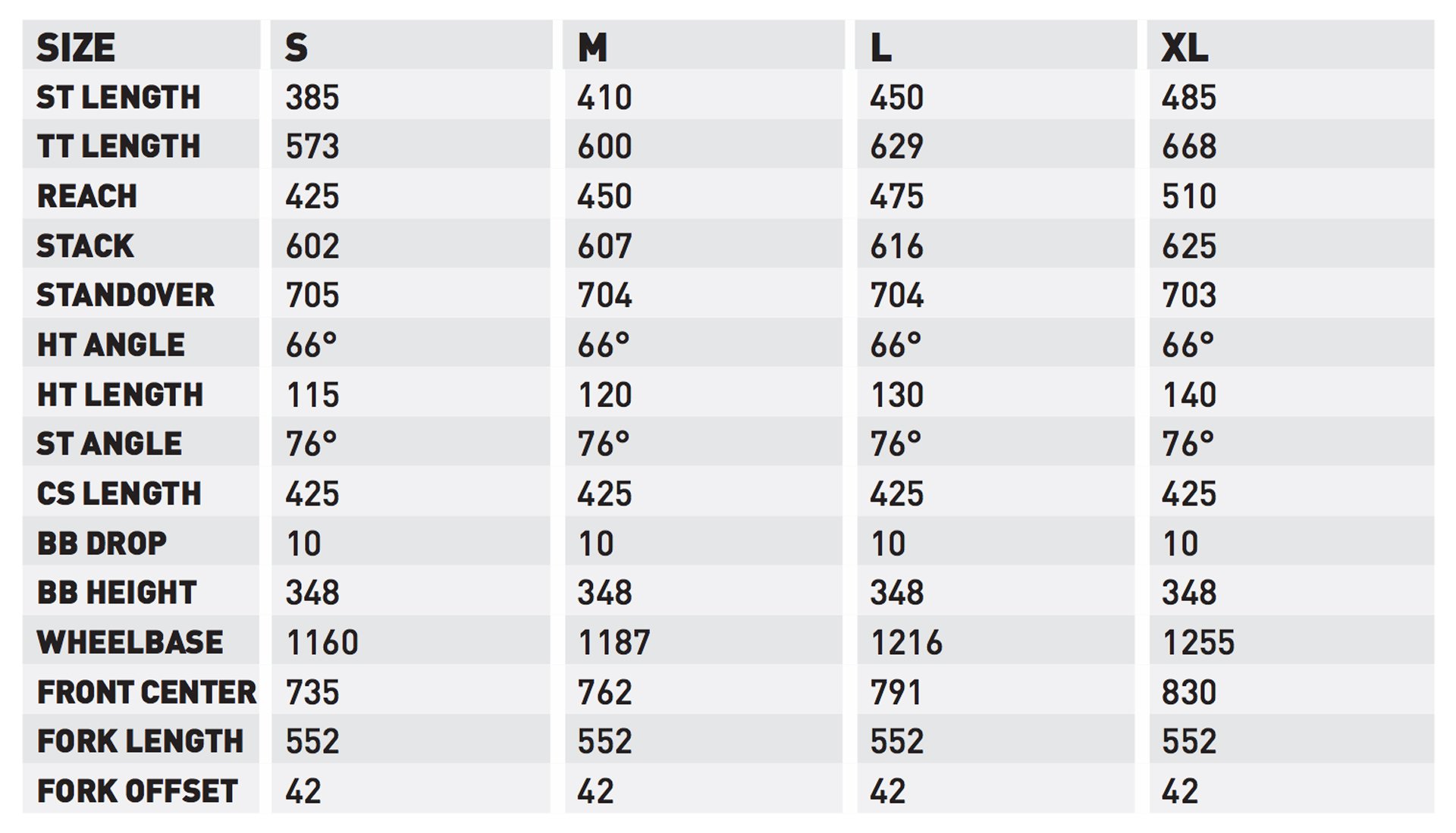 Kona bike best sale size chart