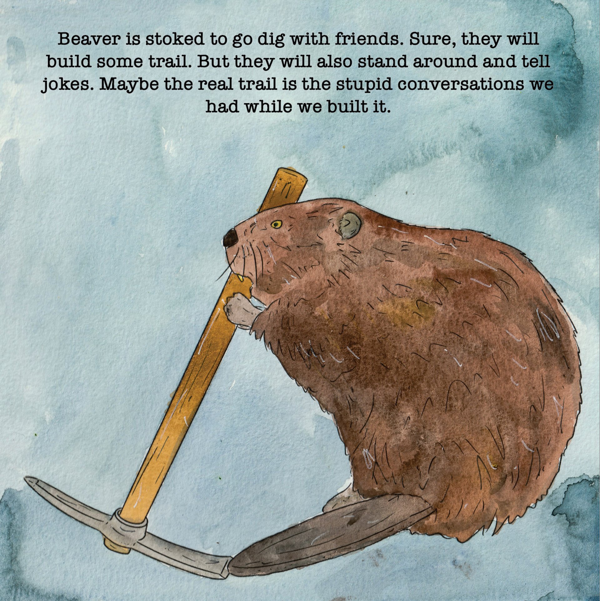 A beaver building trail.