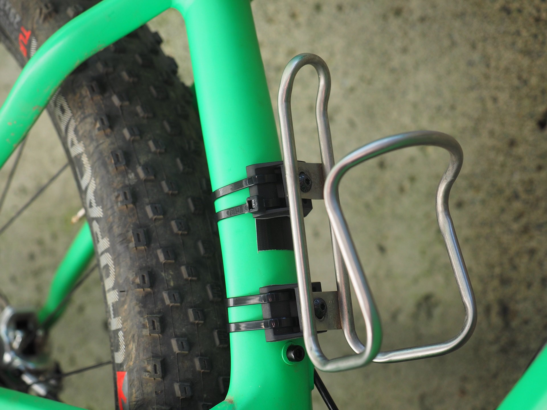 zip tie water bottle cage