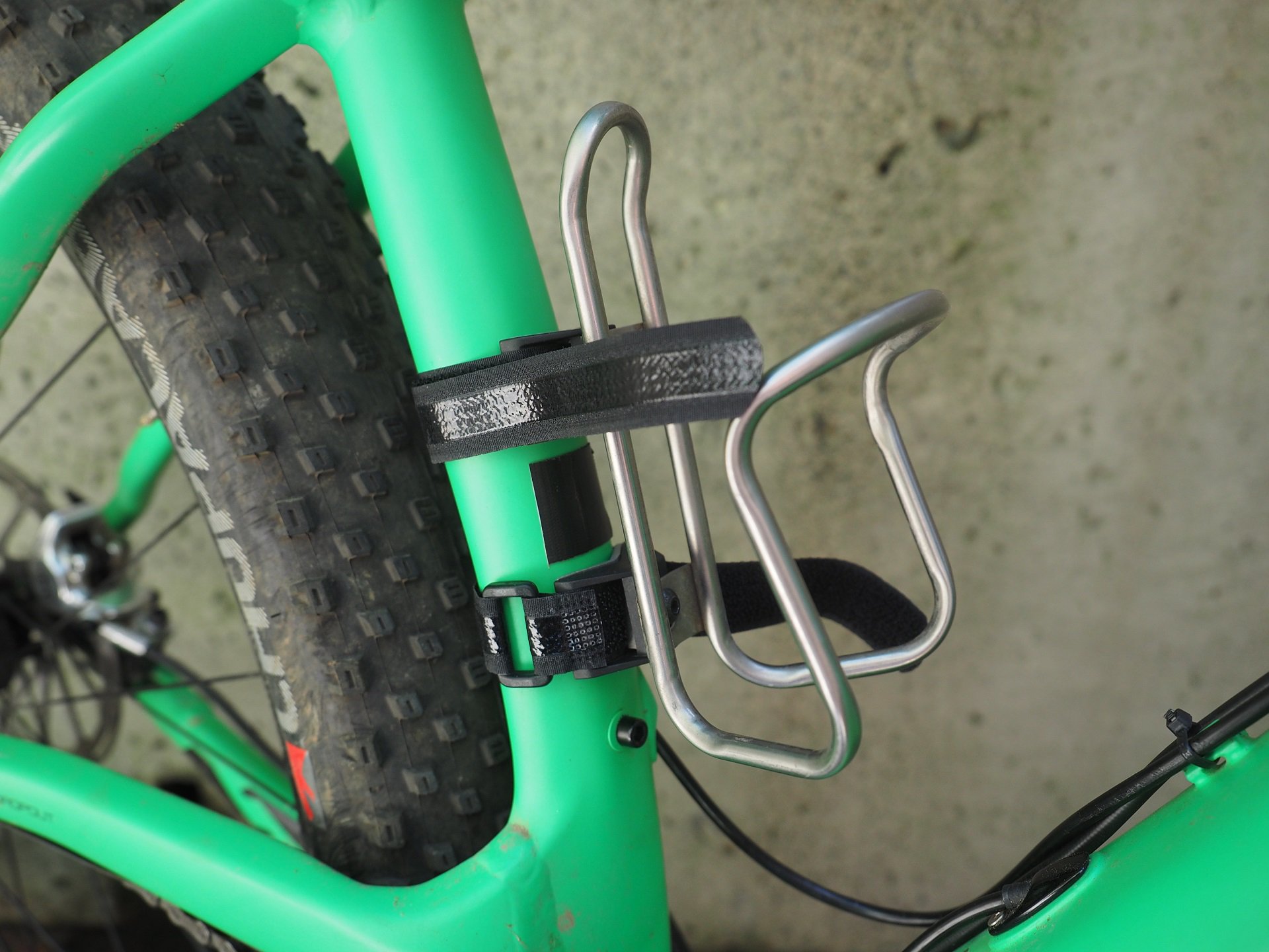 zip tie water bottle cage