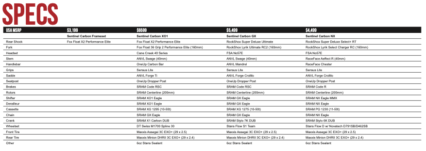 2021 Transition Sentinel Spec and Pricing (US)
