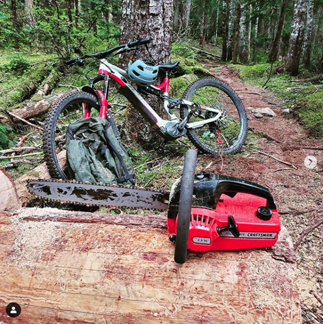 mountain bike trail building