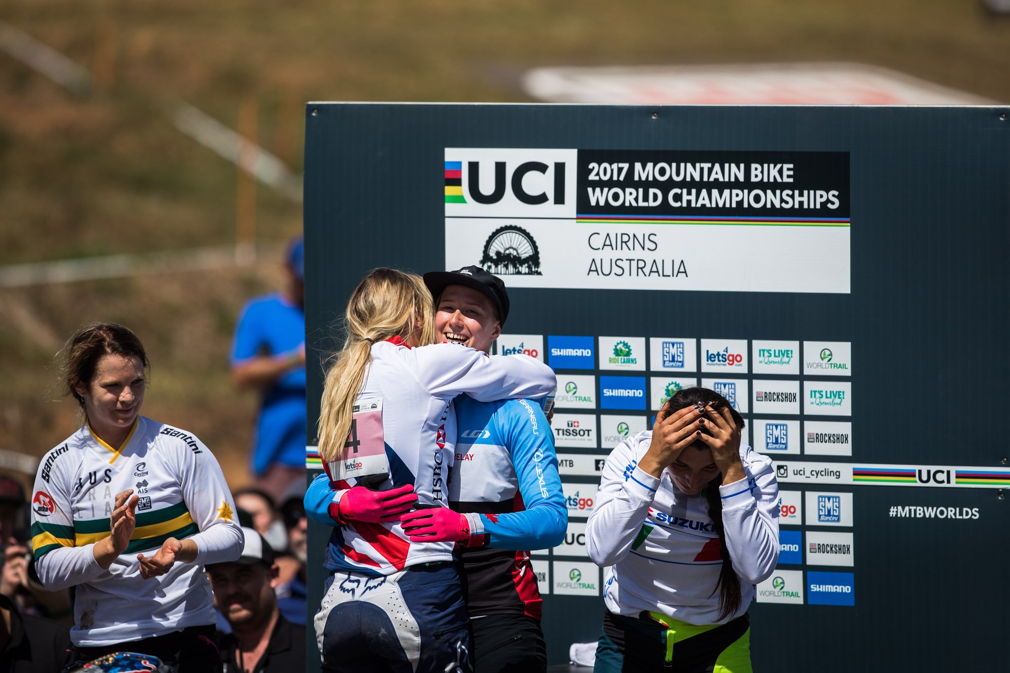 Miranda congratulated by Tahnée Seagrave