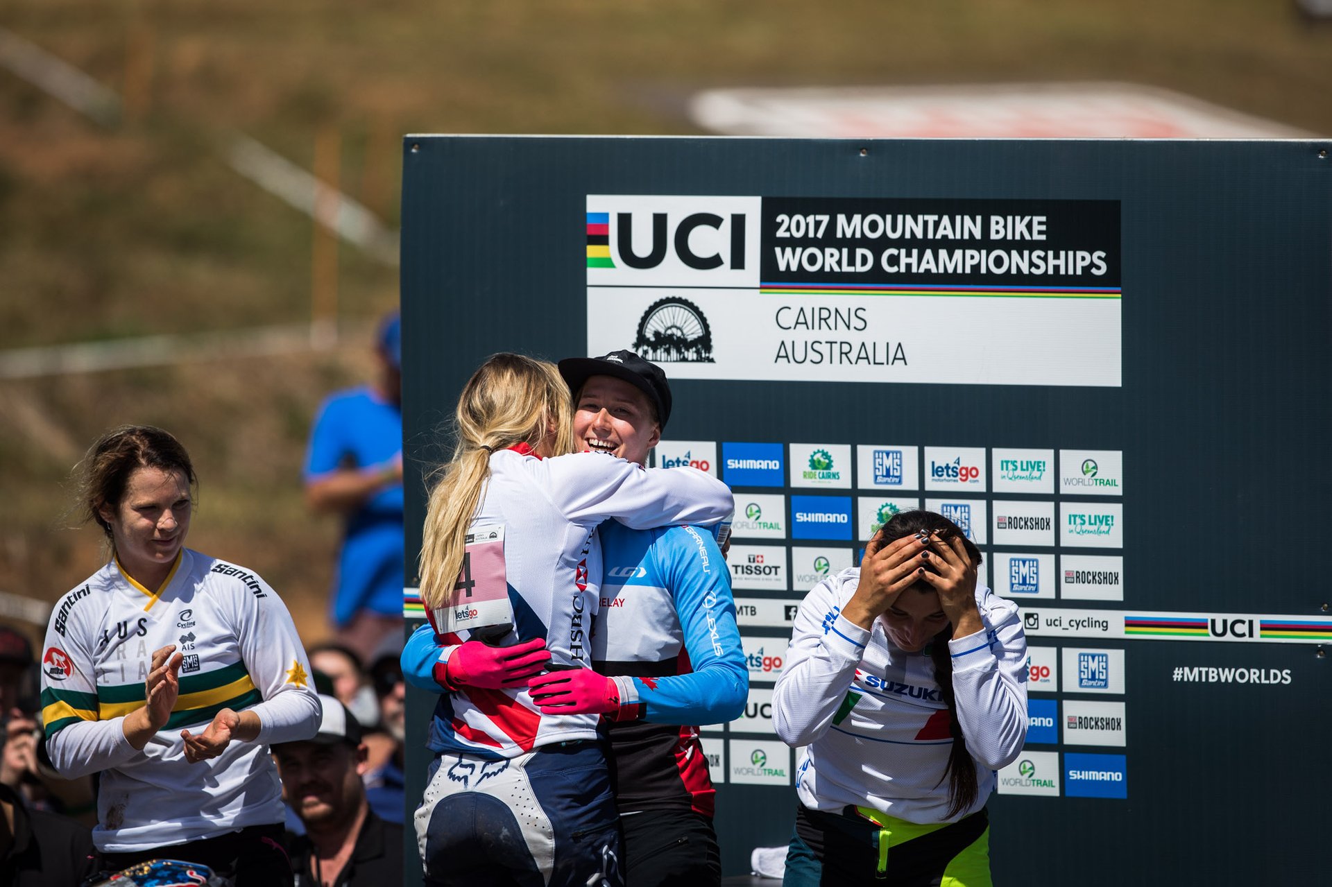 Miranda congratulated by Tahnée Seagrave