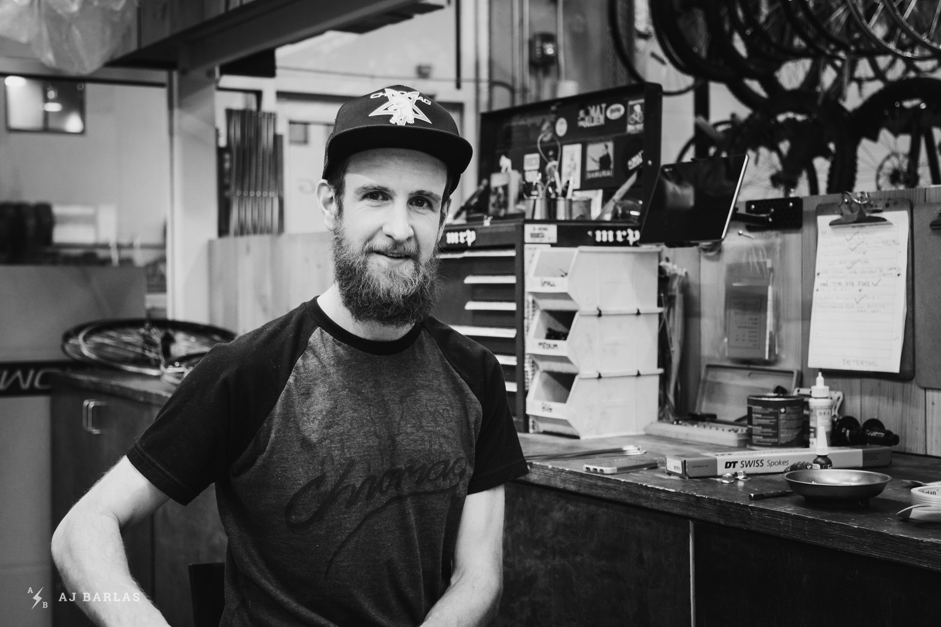 Chromag Staff - Pete Fowler builds bikes and wheels