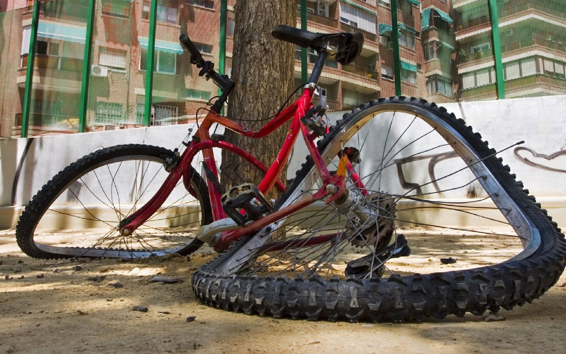 warped bike wheel