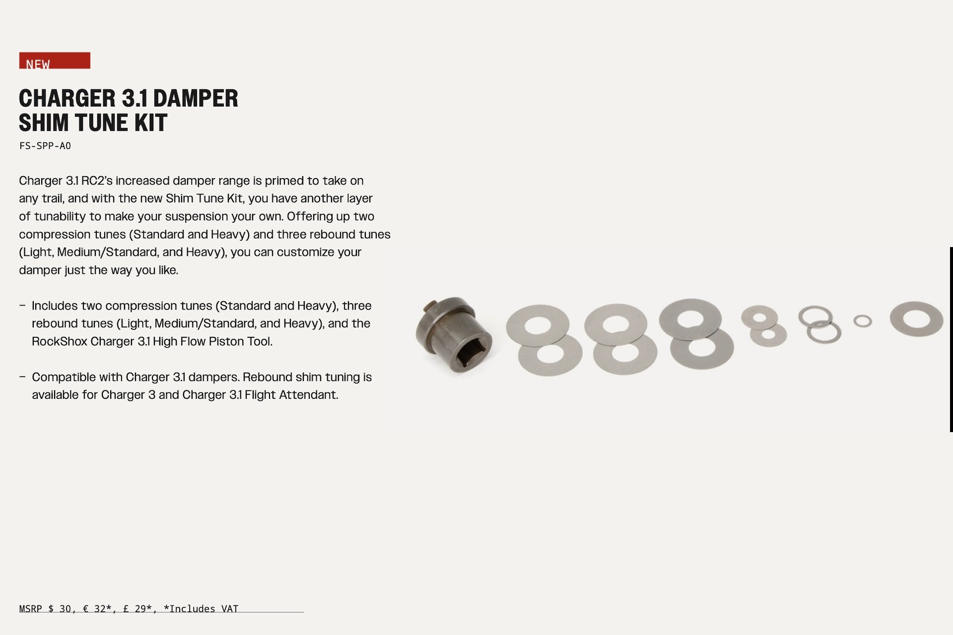 charger 3 1 damper shim tune kit