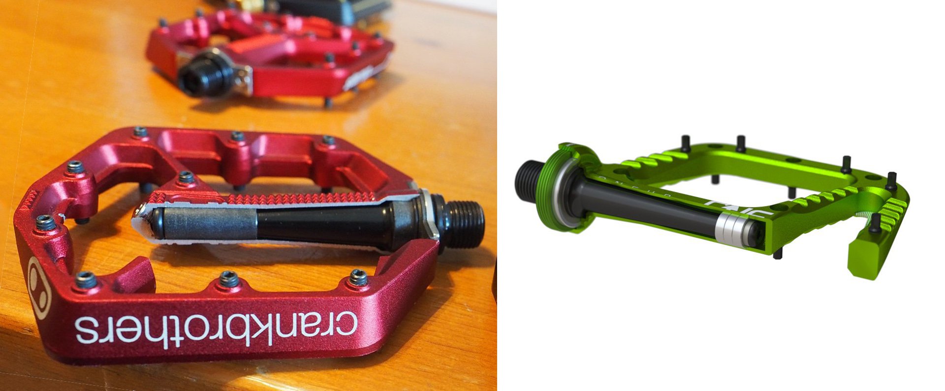 OneUp Al Pedals Vs Crankbrothers Stamp 7