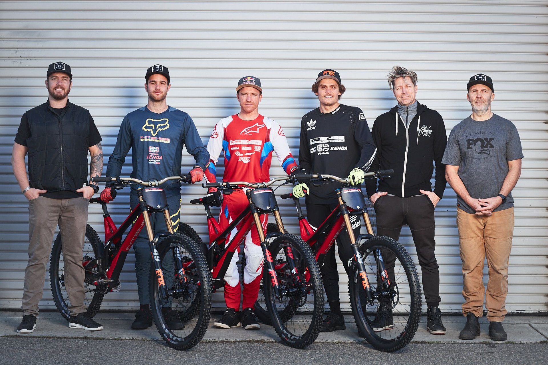 2019 Intense Factory Racing Team including Jeff Steber, John Hall and Todd Schumlick
