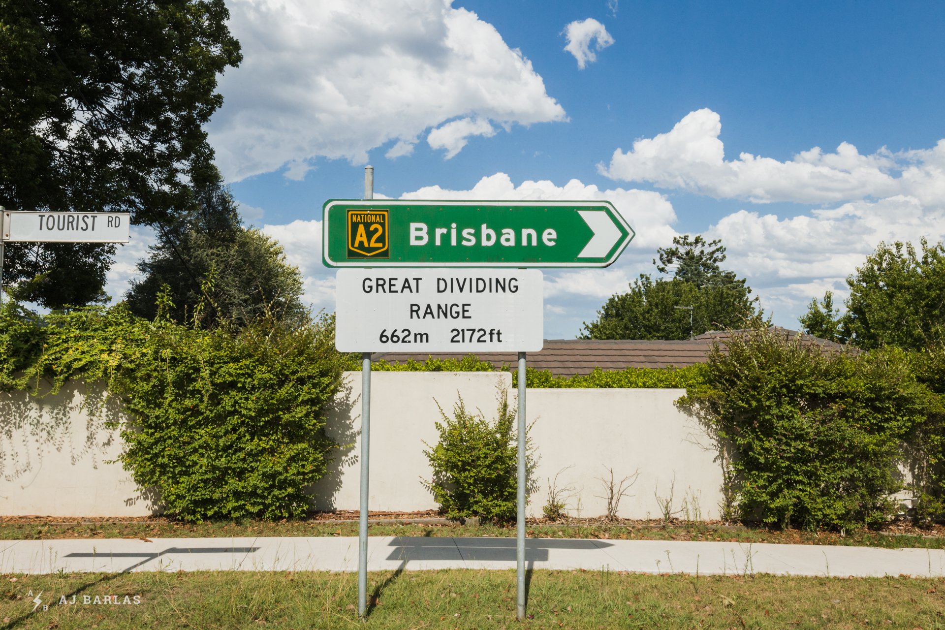 Great Dividing Range road sign