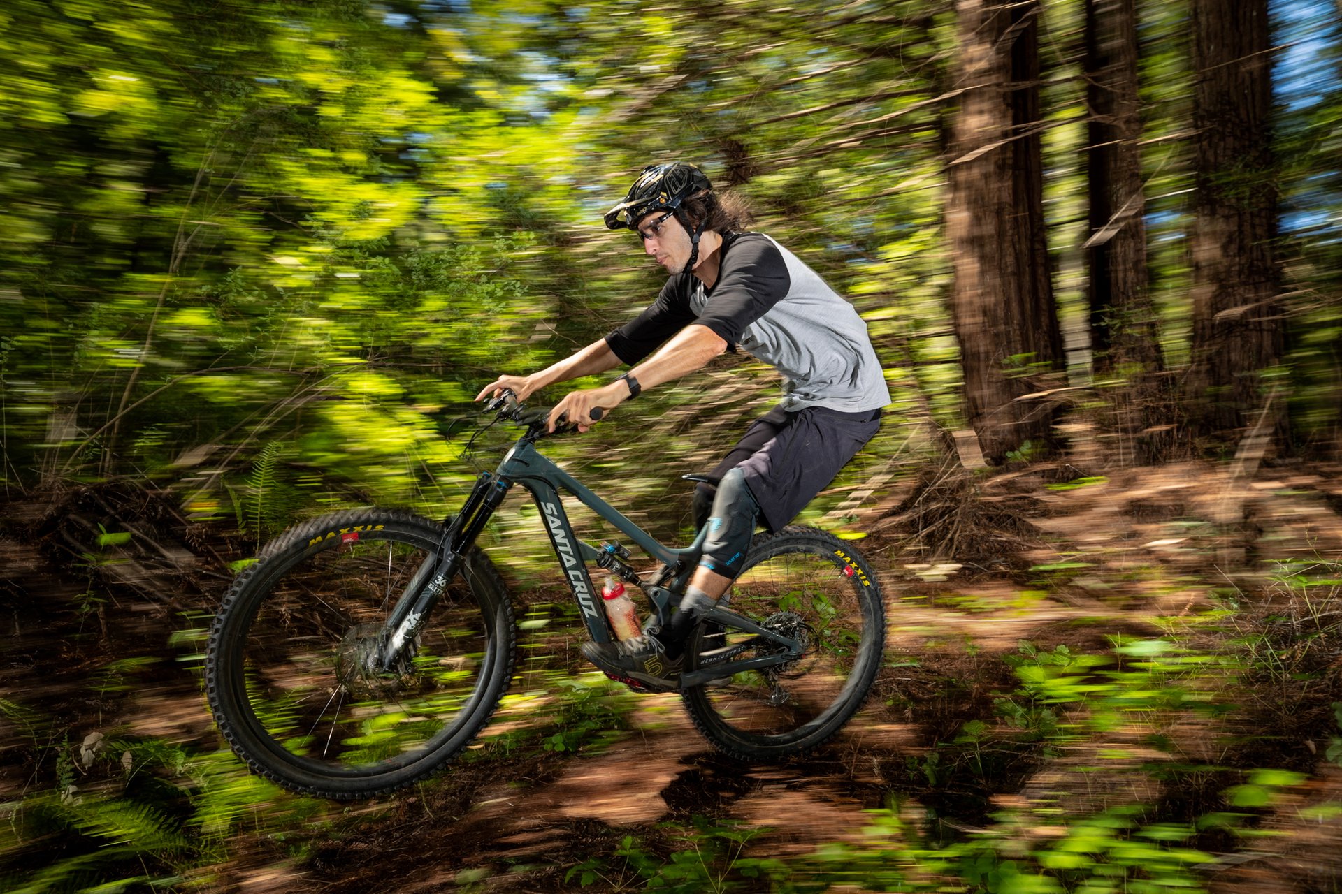 AJ Enjoying Rear Wheel Action on the Maxxis Assegai