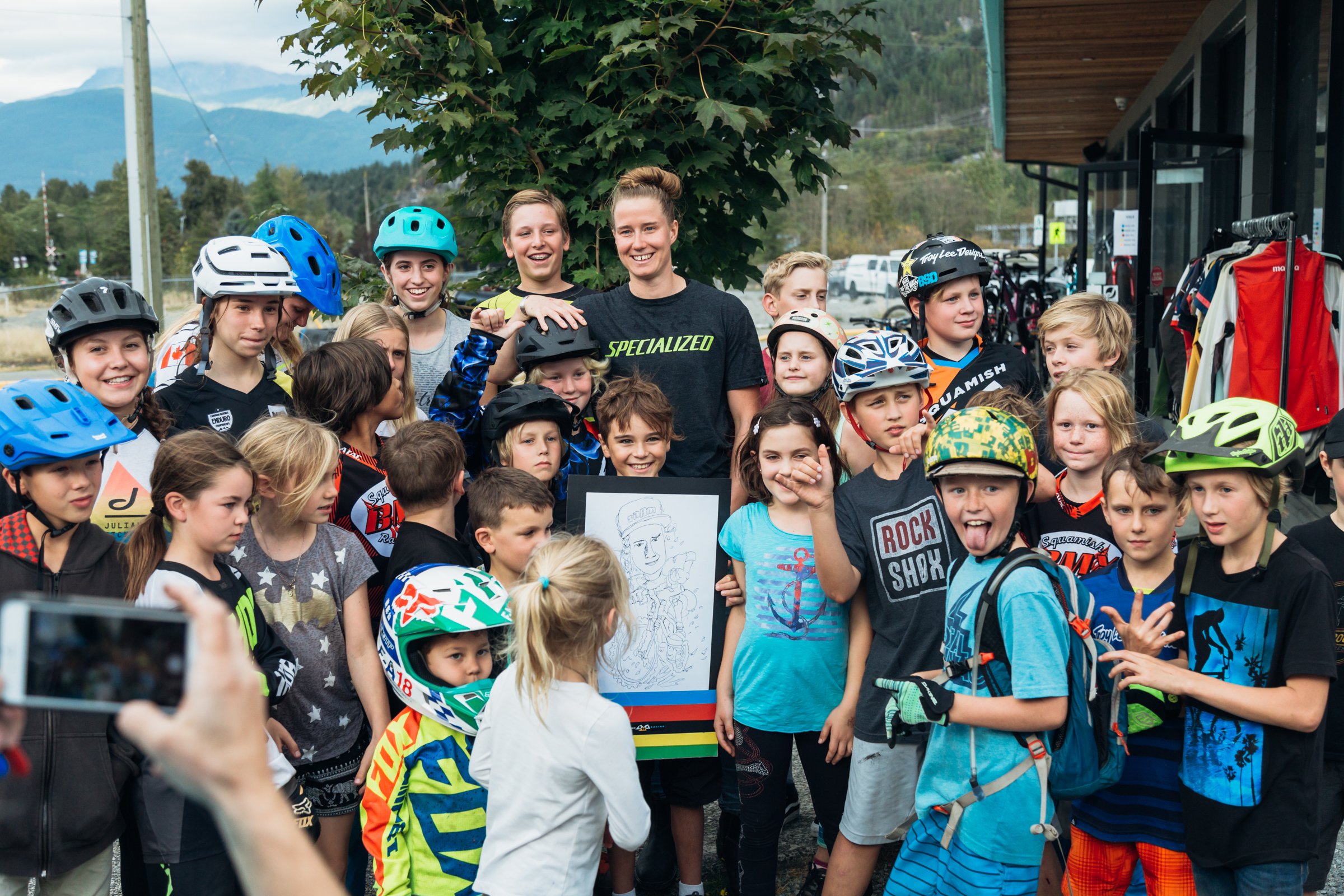Miranda with some Squamish youth.