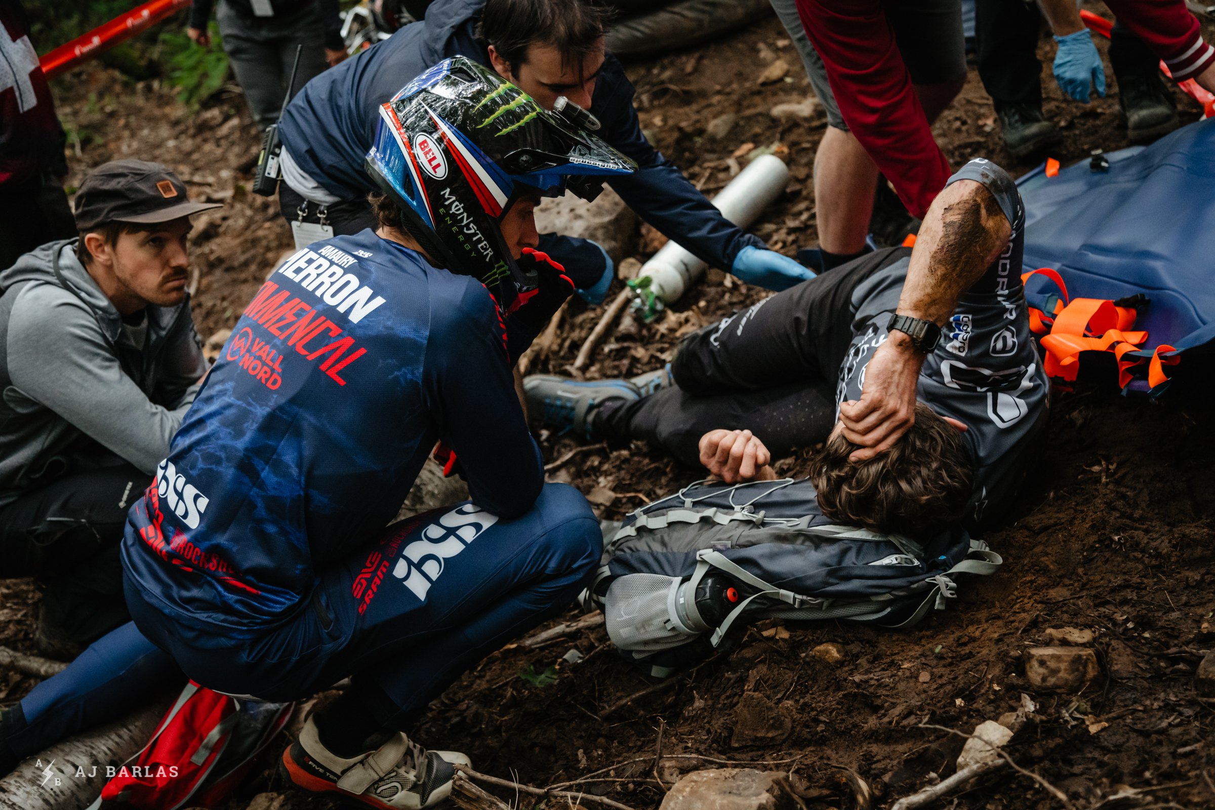 Amaury Pierron was also quick to Brook MacDonald's side