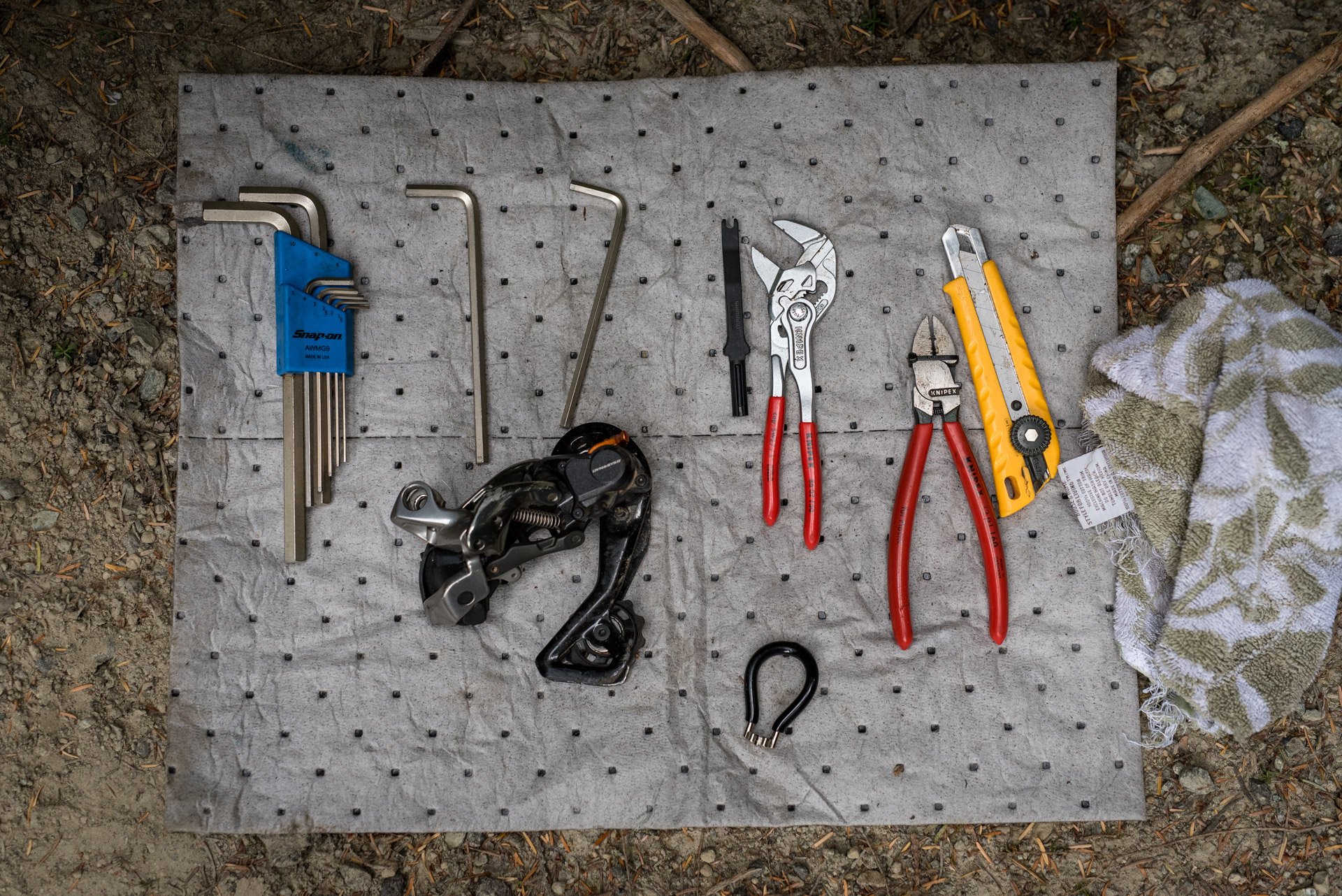 tools neatly laid out