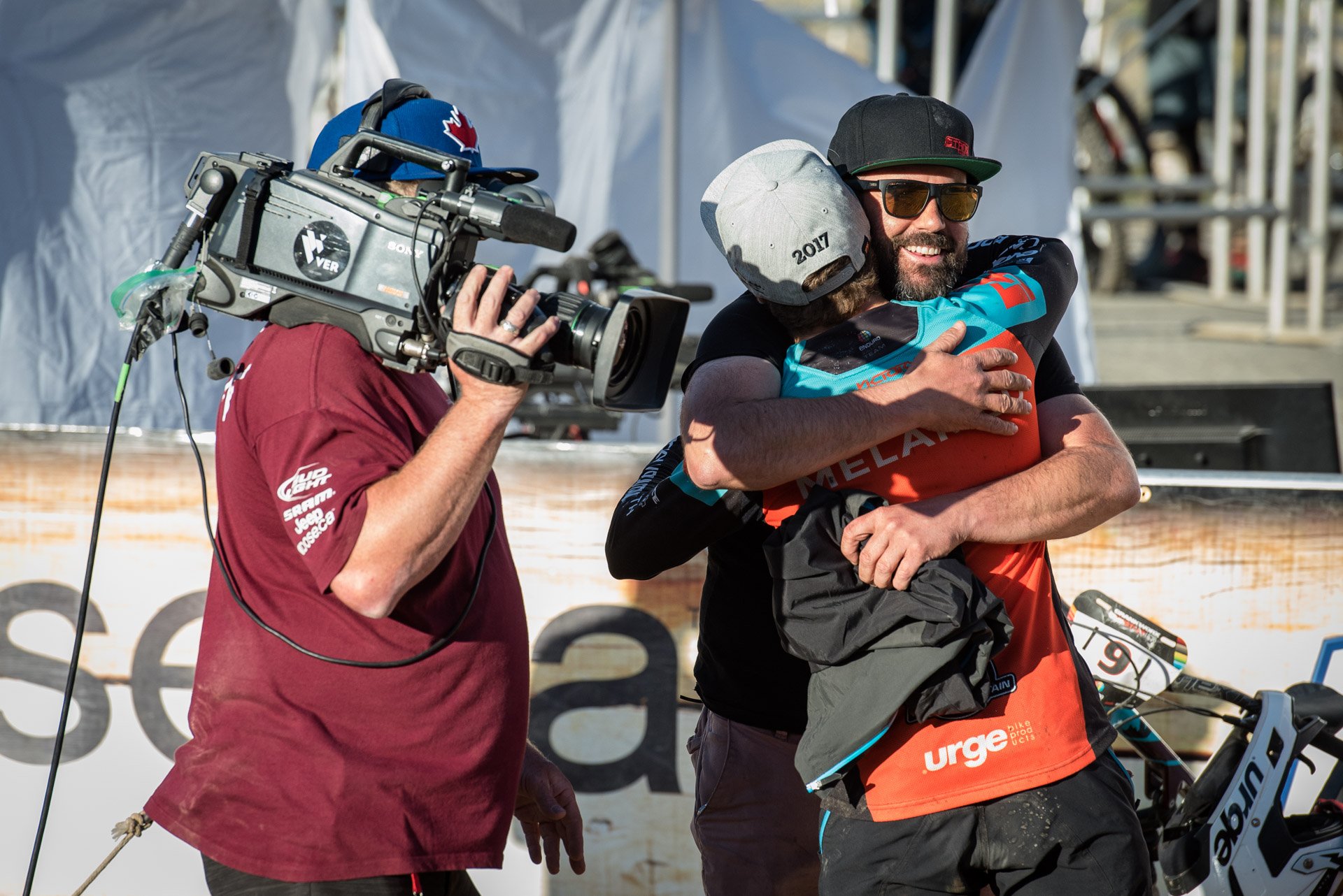 jesse and jeff at the finish