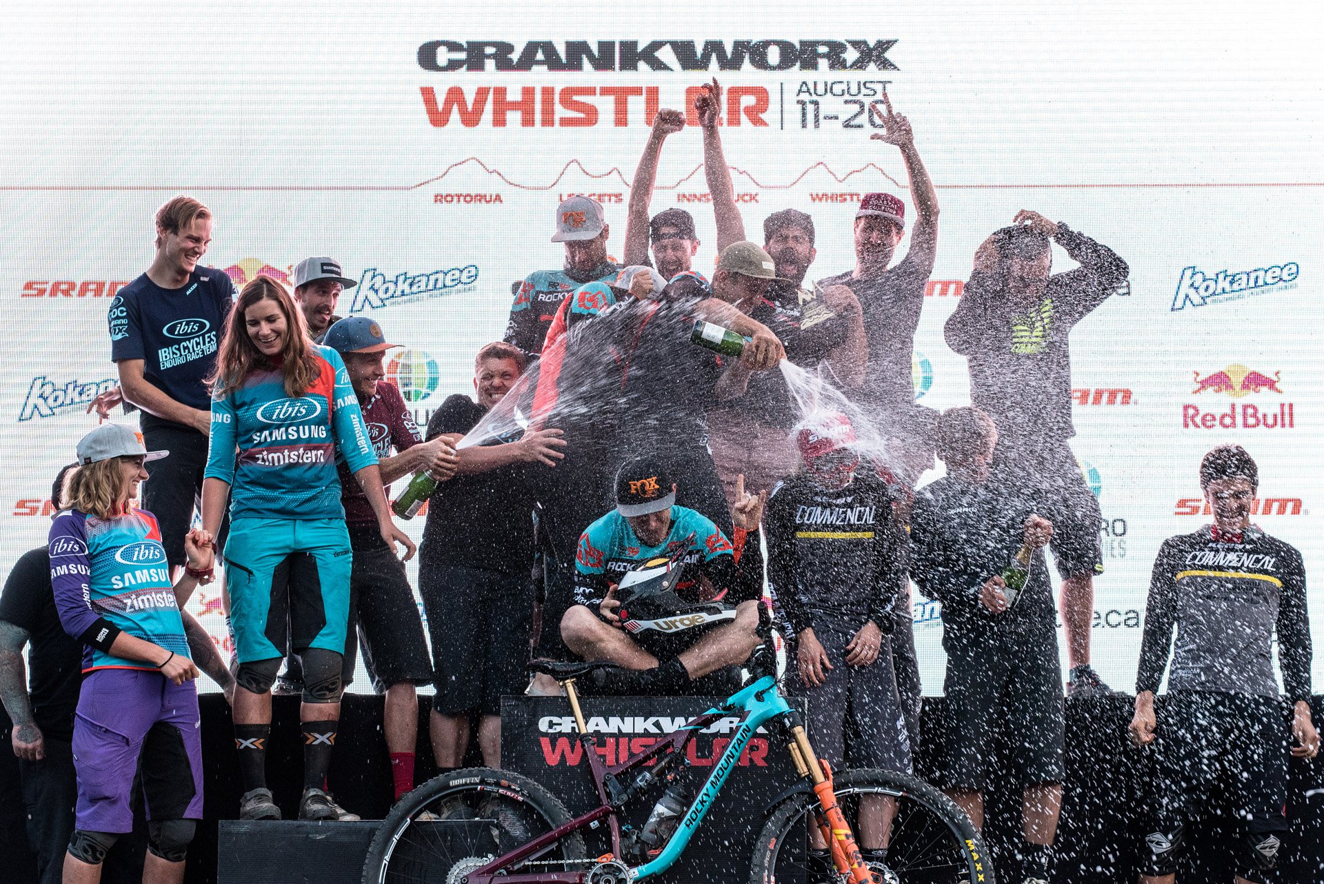 team podium