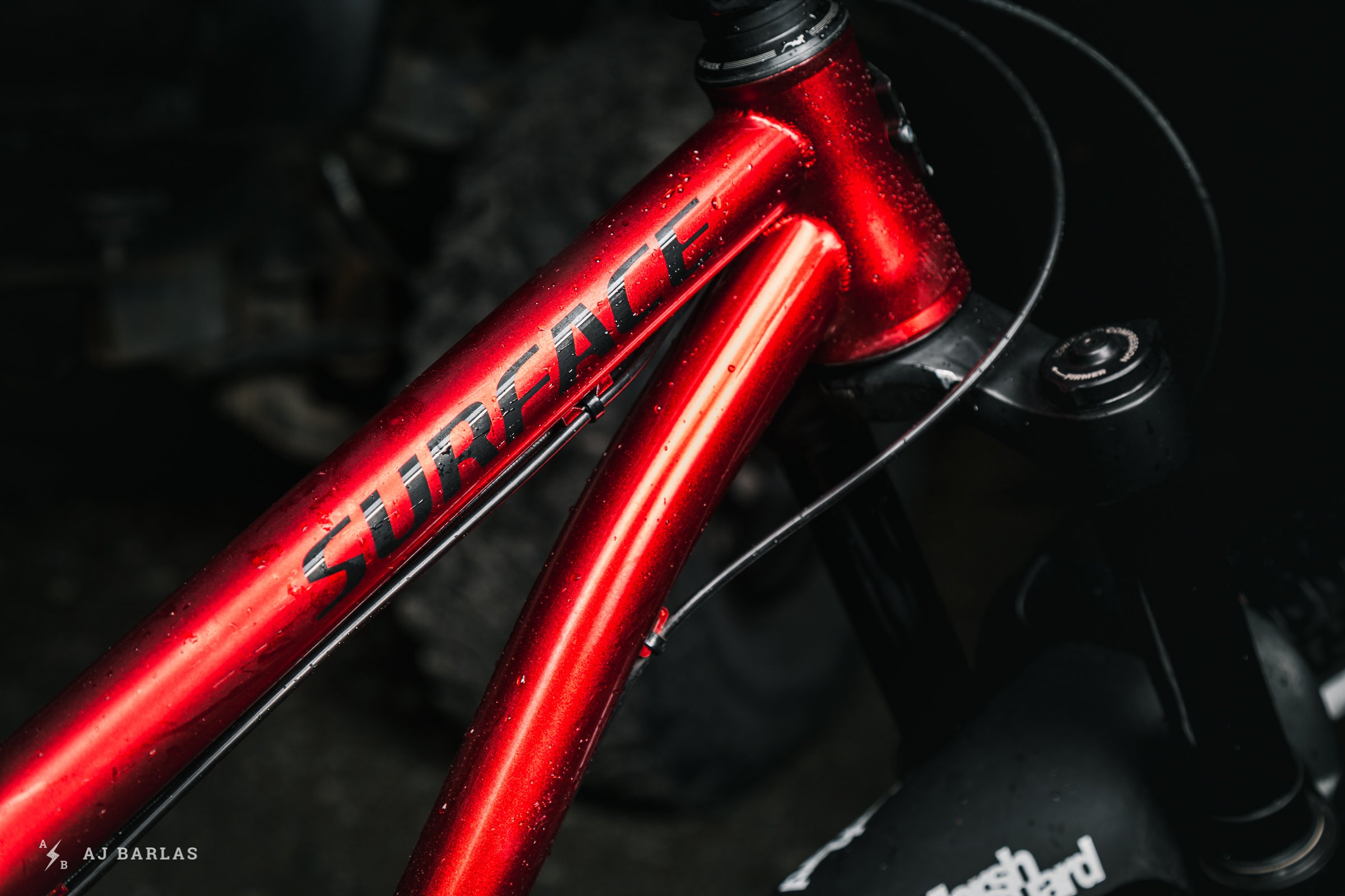 Glossy Apple Red Colour on Owen Foster's Custom Chromag Surface Sheena