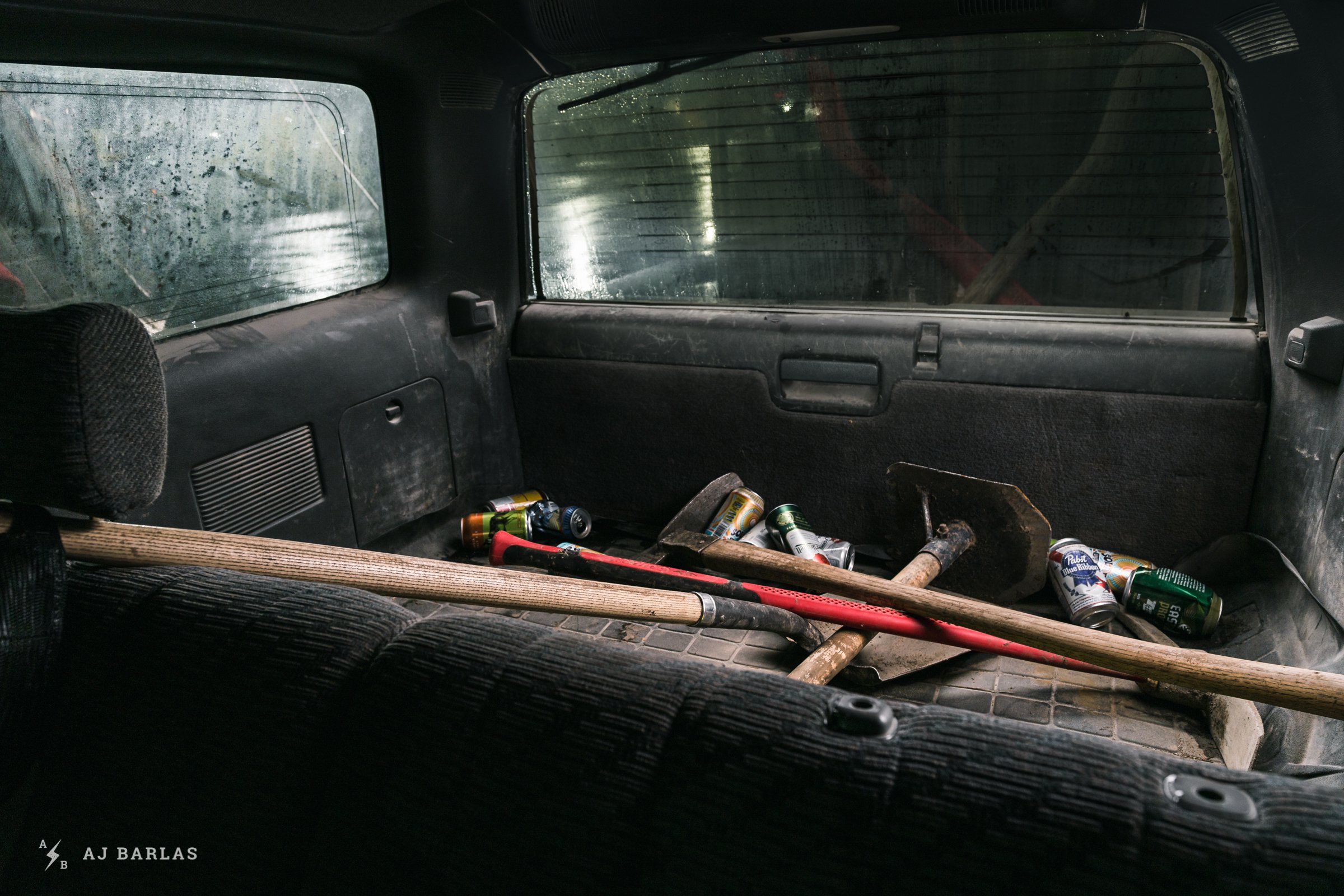 Owen Foster's Toyota 4Runner with tools living in the back