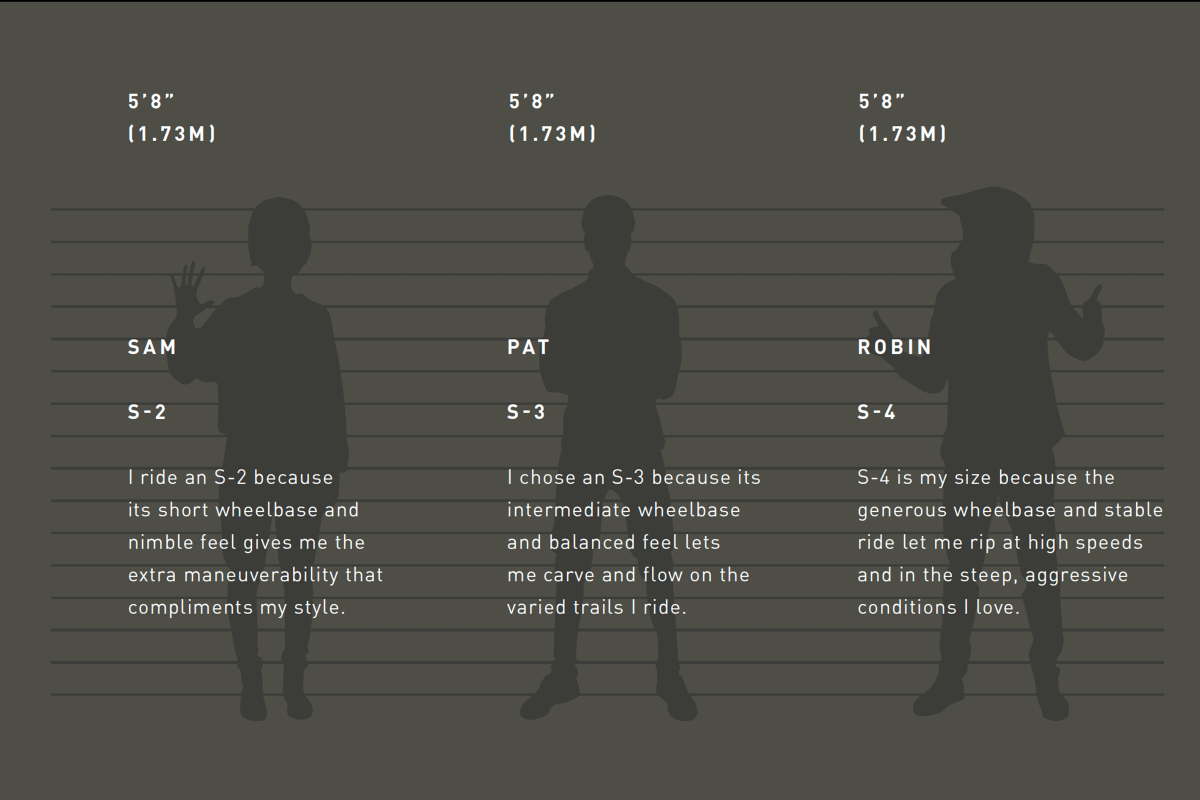 Specialized stumpjumper best sale evo size chart