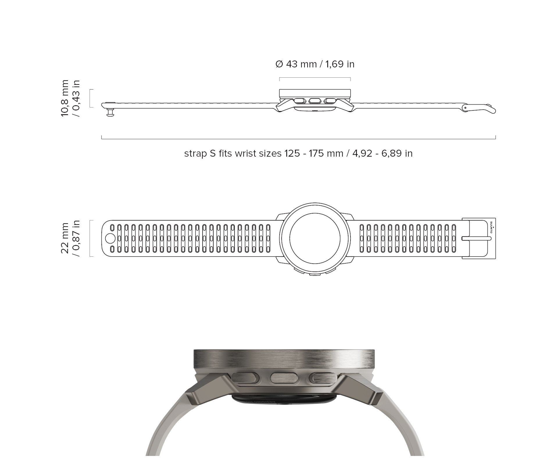 Suunto 2024 spartan dimensions