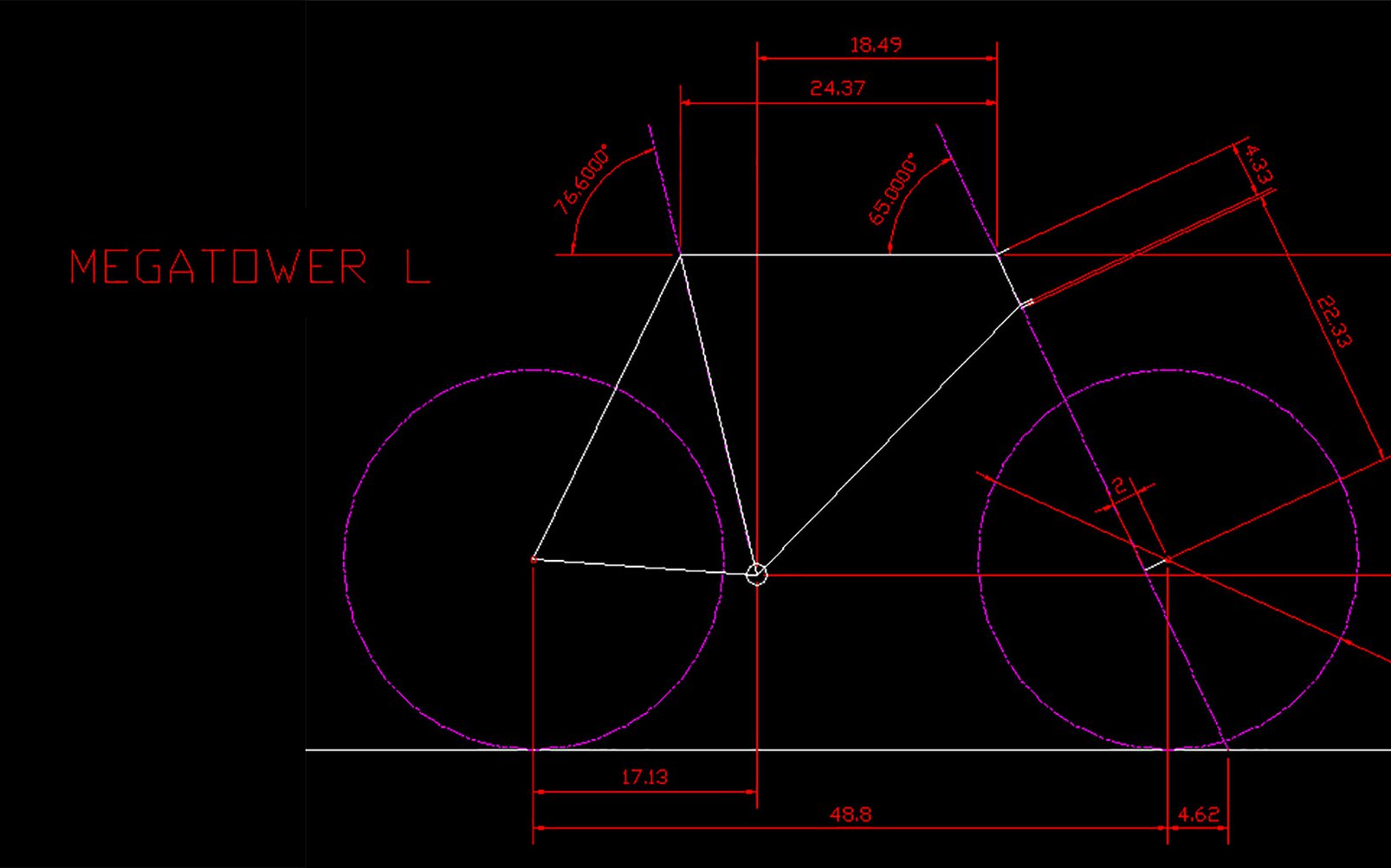 Bicycle frame geometry online calculator