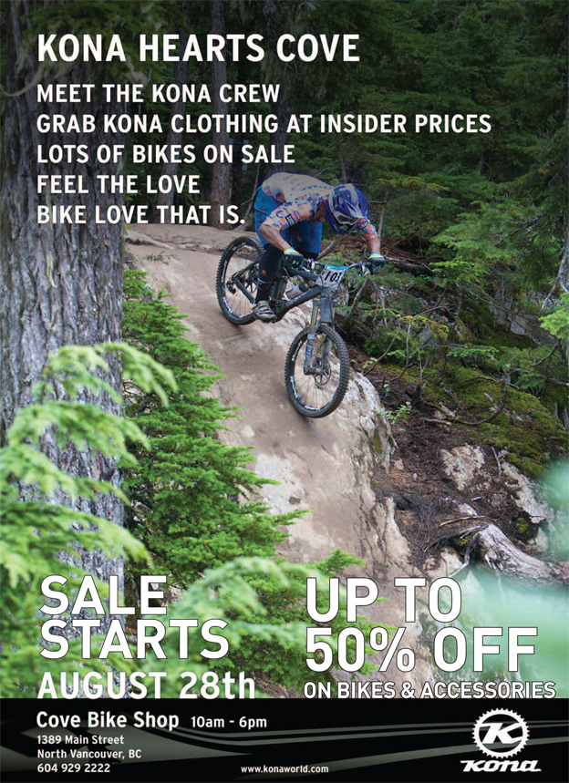 cove bikes, kona, madness sale 2010